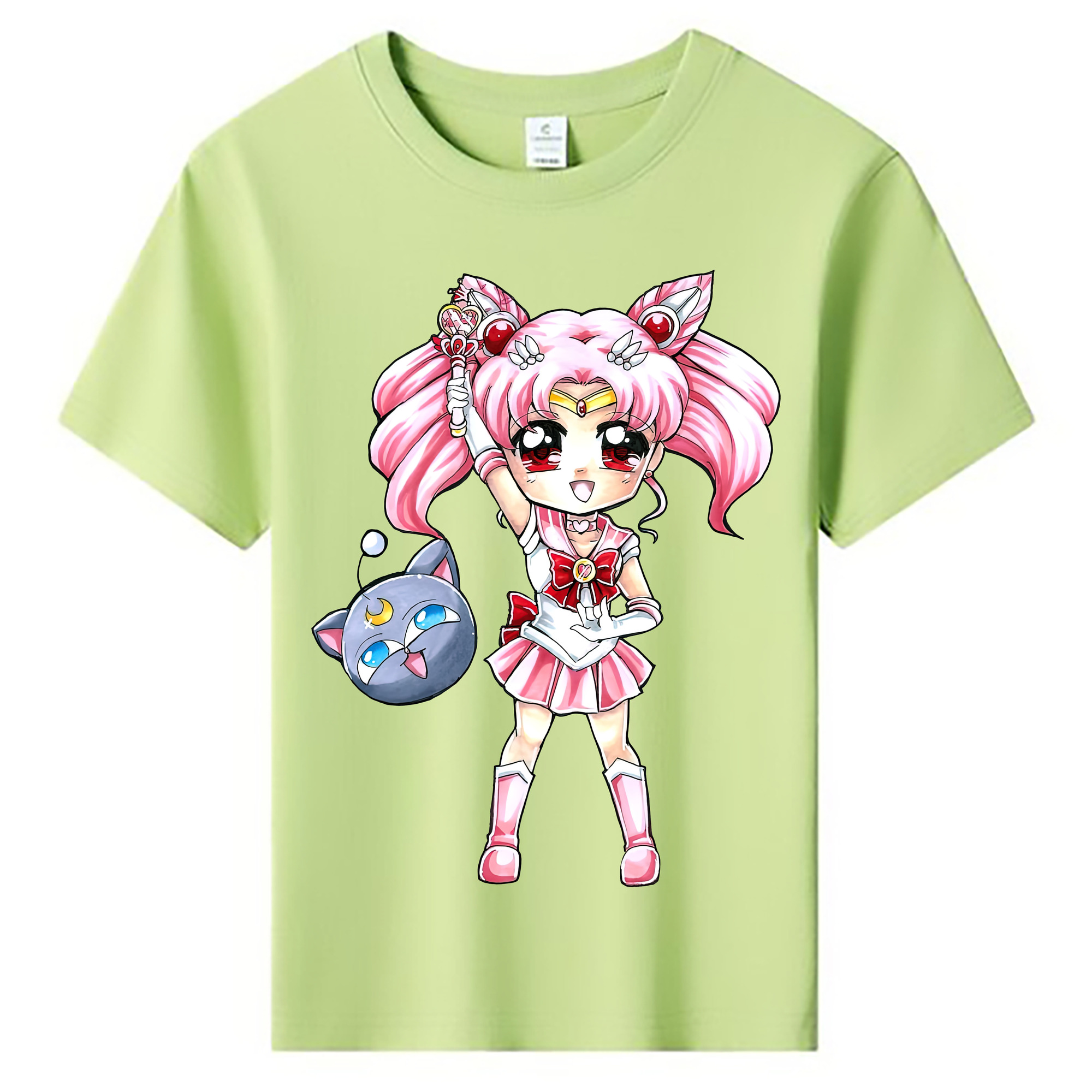 （画像用） 美少女戦士セーラームーン ちびうさ Sailor Moon Chibiusa Tsukino Usagi Small Lady Serenity 綿100％キッズTシャツ（フロントプリント）